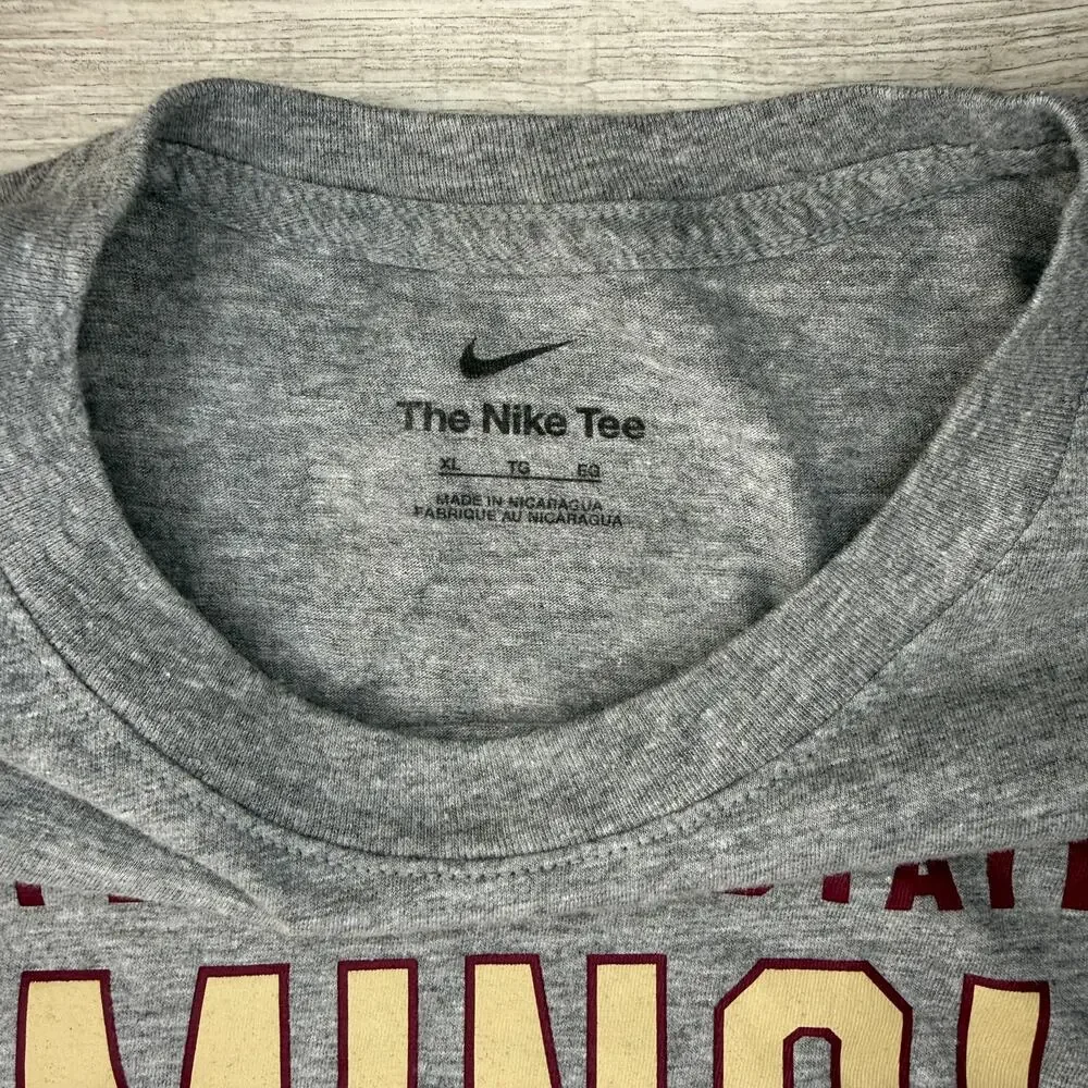 Nike Florida State Seminoles Short Sleeve Graphic T-Shirt Gray XL FSU